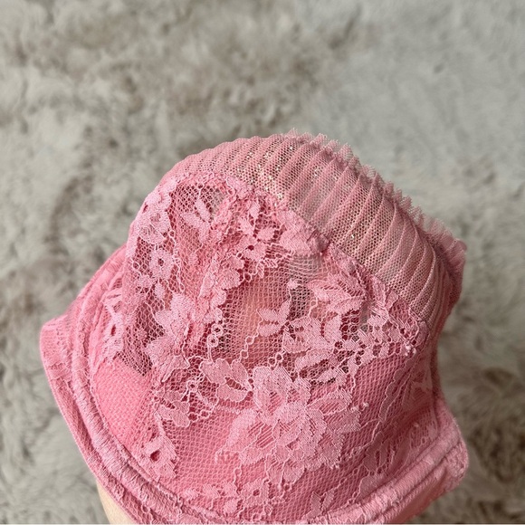 Victoria's Secret Dream Angels Cherry Blossom Pink Lace & Glitter Wired Bra - Picture 6 of 9